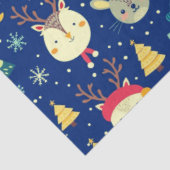 Baby Animals Snowflakes Crescent Moon Weihnachten Seidenpapier (Ausschnitt)