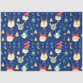 Baby Animals Snowflakes Crescent Moon Weihnachten Seidenpapier