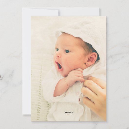 Baby Ankündigung 5 Collage Merry Little Christmas (Rückseite)