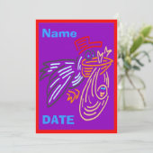 Baby-Ankündigung, Bearbeitungsname, Farben Ankündigung (Stehend Vorderseite)