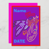 Baby-Ankündigung, Bearbeitungsname, Farben Ankündigung (Vorne/Hinten)