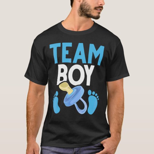 Baby Ankündigung Future Parents Team Boy Gender R T-Shirt (Vorderseite)