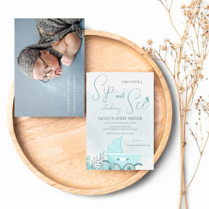 Baby Ankündigung Sip'nSee Foto-Einladung