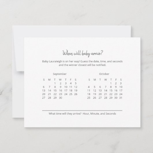 Baby Ankunft Vorhersage Teddy Bear (Vorderseite)