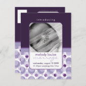 BABY ANNOCEMENT: Hallo Baby 4 Ankündigungspostkarte (Vorne/Hinten)