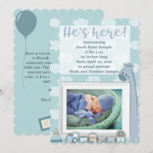 Baby Announcement, er ist hier