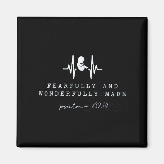 Baby Announcement Fearfully And Wonderfully Made, Magnet (Vorne)