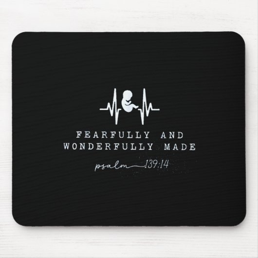 Baby Announcement Fearfully And Wonderfully Made,  Mousepad (Vorne)