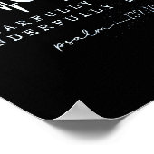 Baby Announcement Fearfully And Wonderfully Made,  Poster (Ecke)