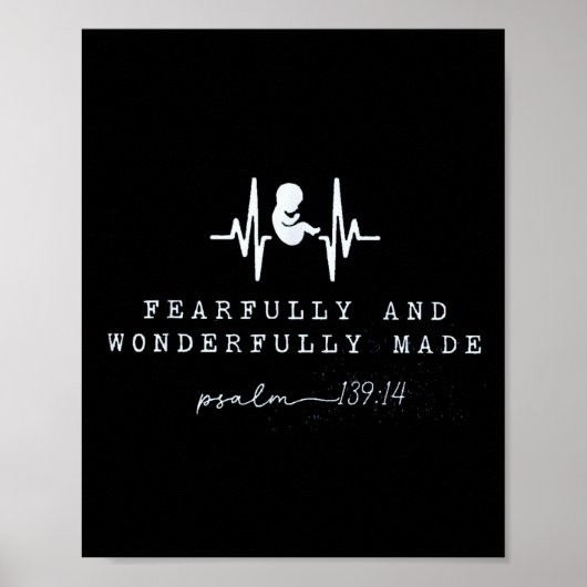 Baby Announcement Fearfully And Wonderfully Made,  Poster (Vorne)