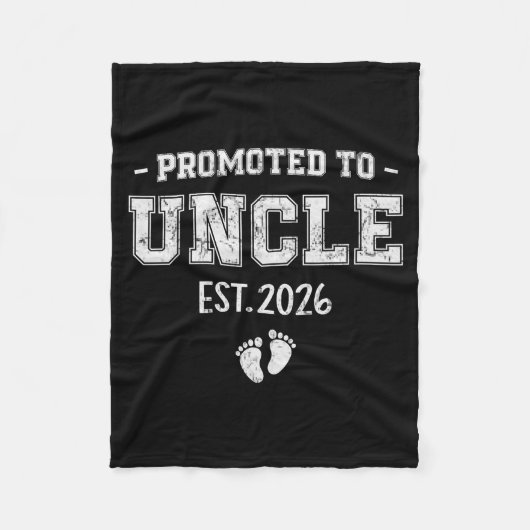 Baby Announcement For Uncle Promoted To Uncle 2026 Fleecedecke (Vorderseite)
