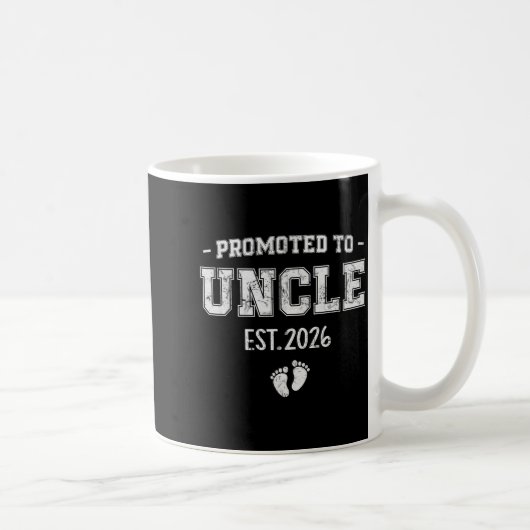Baby Announcement For Uncle Promoted To Uncle 2026 Kaffeetasse (Rechts)