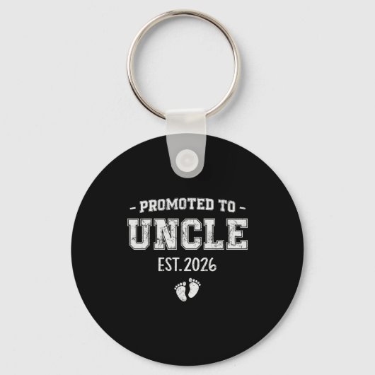 Baby Announcement For Uncle Promoted To Uncle 2026 Schlüsselanhänger (Vorderseite)