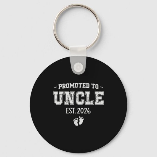 Baby Announcement For Uncle Promoted To Uncle 2026 Schlüsselanhänger (Vorderseite)