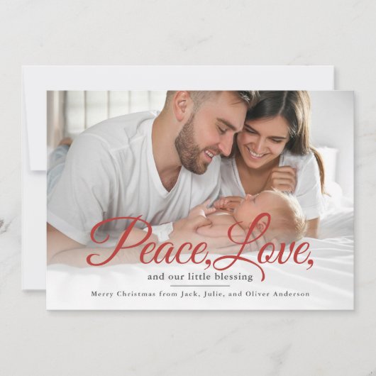 Baby Announcement Merry Christmas Photo  Feiertagskarte (Vorderseite)