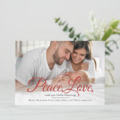 Baby Announcement Merry Christmas Photo  Feiertagskarte (Stehend Vorderseite)