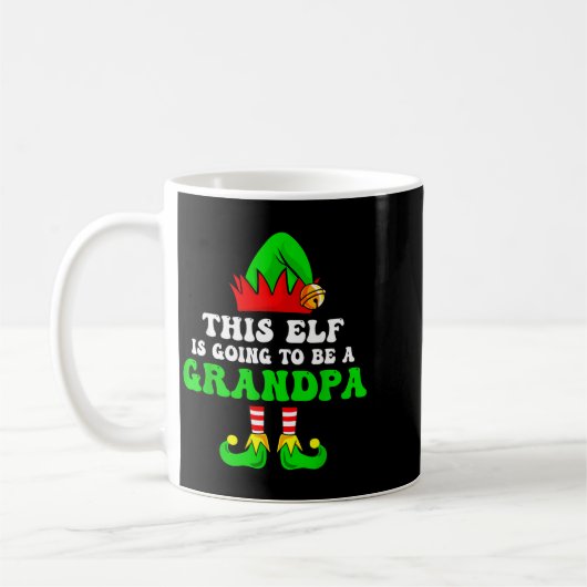 Baby Announcement Xmas Tee This Elf Is Going To Be Kaffeetasse (Links)