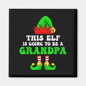 Baby Announcement Xmas Tee This Elf Is Going To Be Magnet (Vorne)
