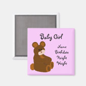 Baby Announction Magnet (Vorderseite/Rückseite)