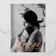 Baby Announctions Foil gesegnete Ferienkarte