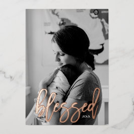 Baby Announctions Foil gesegnete Ferienkarte Folien Feiertagskarte