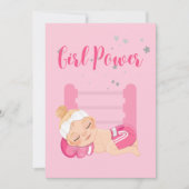 Baby-Announctions-Karte für Girl-Power Ankündigung (Vorderseite)