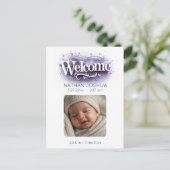 *~* Baby AP79 Neugeborene Geburtsankündigung FOTO Ankündigungspostkarte (Stehend Vorderseite)