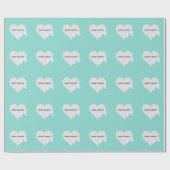 Baby Aquamarin Blue Sprinkle Dusche Party Personal Geschenkpapier (Flach)