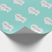 Baby Aquamarin Blue Sprinkle Dusche Party Personal Geschenkpapier (Ecke)