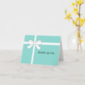 Baby Aquamarin Blue Sprinkle Dusche Personalisiert Karte (Gelbe Blume)