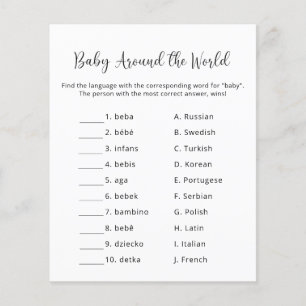 Baby Around - Baby Shower Game