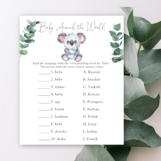 Baby Around - Koala Baby Shower (Von Creator hochgeladen)