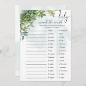 "Baby Around the World" Baby-Dusche-Spiel Einladung (Vorne/Hinten)