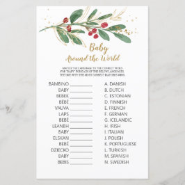 Baby Around the World Game Green & Gold Foliage