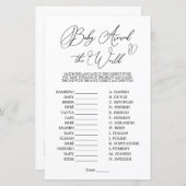 Baby Around the World Minimalistisch Baby Shower G (Vorne/Hinten)
