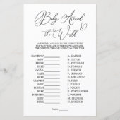 Baby Around the World Minimalistisch Baby Shower G (Vorderseite)