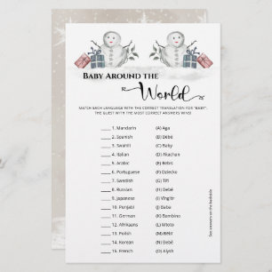 Baby Around the World Snowman Baby Shower