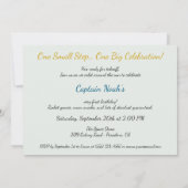 Baby Astronaut 1. Geburtstag Party Einladung (Rückseite)