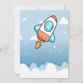 Baby Astronaut Baby Dusche Einladung (Rückseite)