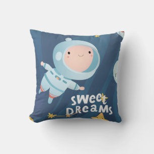 Baby Astronaut (Junge) Sweet Dreams Throw Kissen