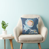 Baby Astronaut (Mädchen) Sweet Dreams Throw Kissen (Stuhl )
