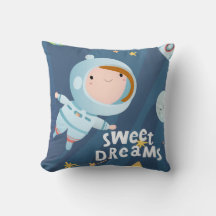 Baby Astronaut (Mädchen) Sweet Dreams Throw Kissen