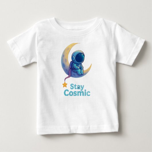 Baby Astronaut “Stay Cosmic” T-Shirt – Cute Space (Vorderseite)