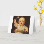 Baby at Breakfast Karte (Gelbe Blume)