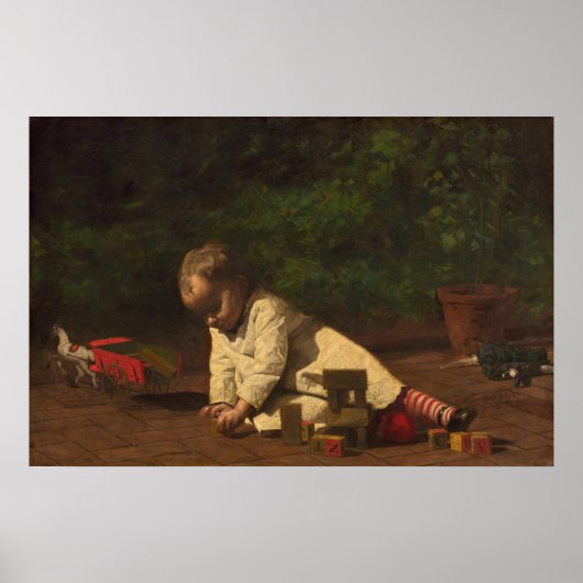 Baby at Play - Thomas Eakins Fine Art Poster (Vorne)