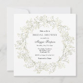 Baby-Atem-Blume-Brautparty Einladung (Vorderseite)