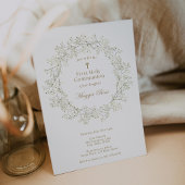 Baby-Atem-Blume Erste Heilige Kommune Einladung