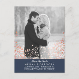 Baby Atem Rose Gold-Effekt Foto Save the Date Ankündigungspostkarte