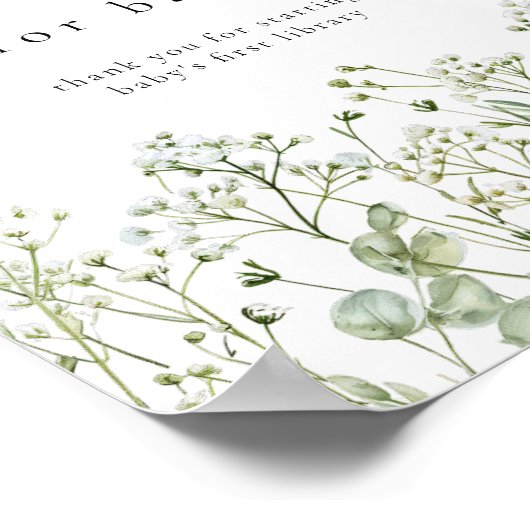 Baby-Atembücher für Babysignatur Poster (Ecke)