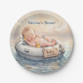 Baby auf Bord Dusche Pappteller (Vorderseite)